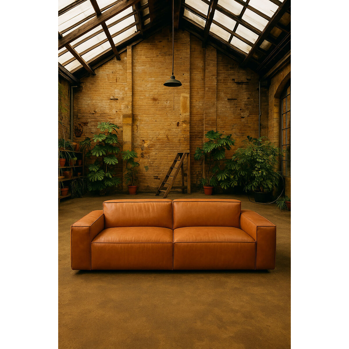 Soffa Home ESPRIT Brun Urban 214 X 94 X 77 CM - 2