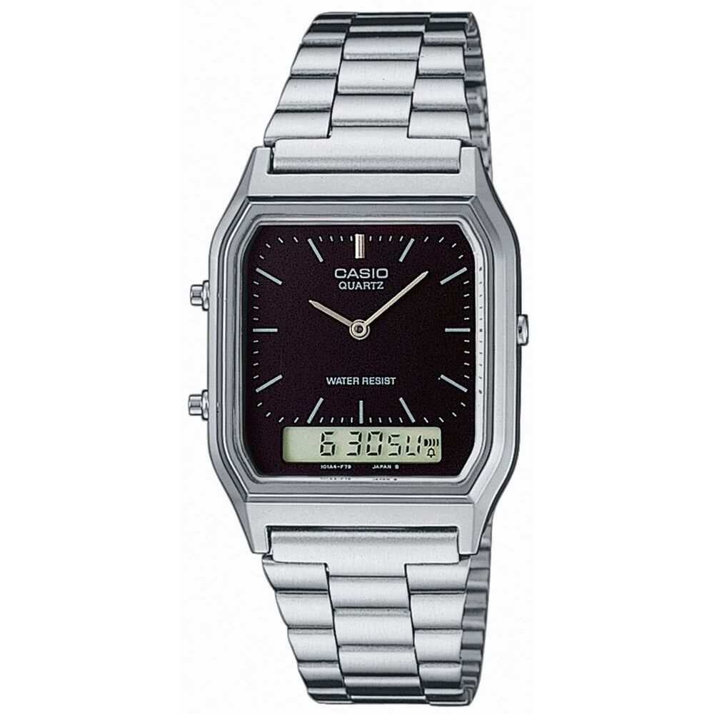 Unisexklocka Casio EDGY COLLECTION - BLACK Svart Silvrig