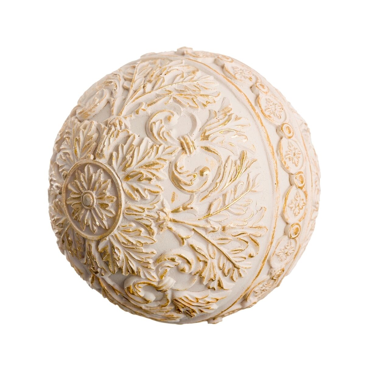 Bollar Dekoration Gyllene Vit 10 x 10 x 10 cm (8 antal) - 6