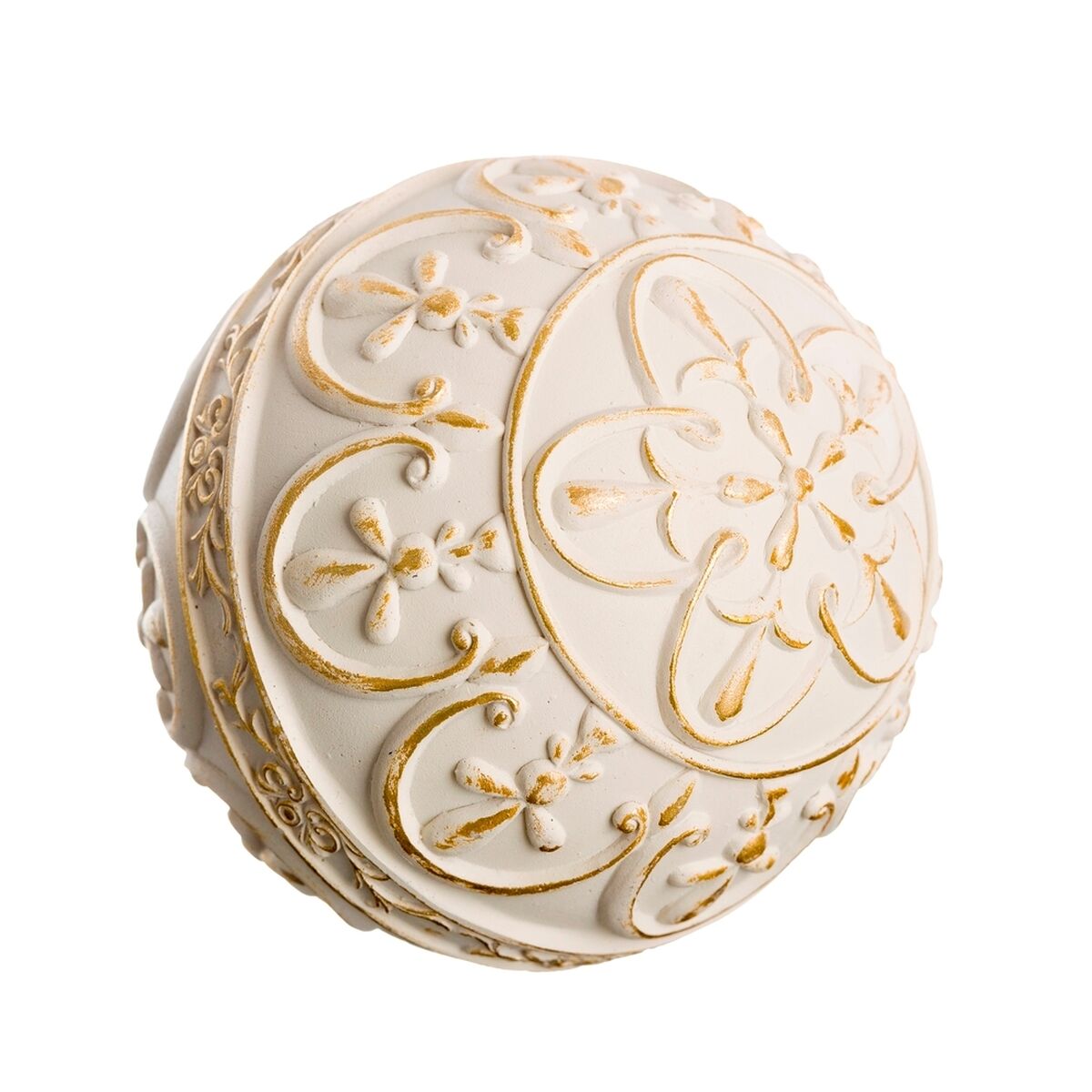Bollar Dekoration Gyllene Vit 10 x 10 x 10 cm (8 antal) - 2