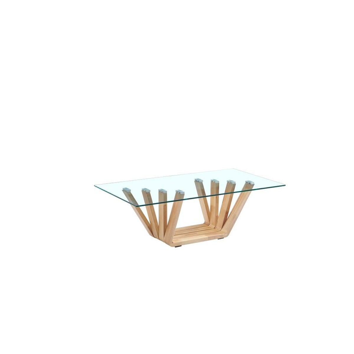 Soffbord DKD Home Decor Glas valnöt (130 x 70 x 42 cm) - 4