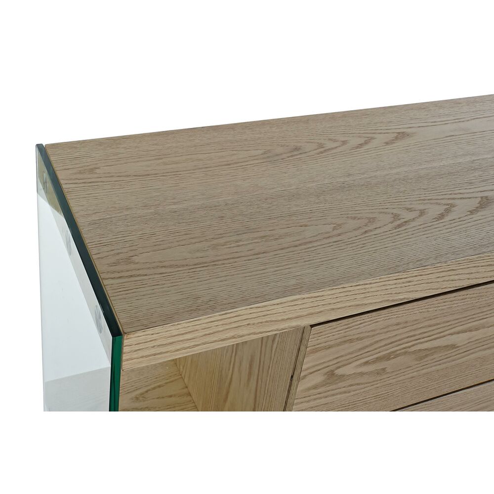Soffbord DKD Home Decor Glas valnöt (130 x 70 x 42 cm) - 2