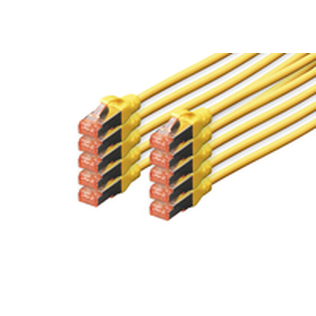 Nätkabel UTP Styv Kategori 6 Digitus by Assmann DK-1644-0025-Y-10 Gul 25 cm - 2