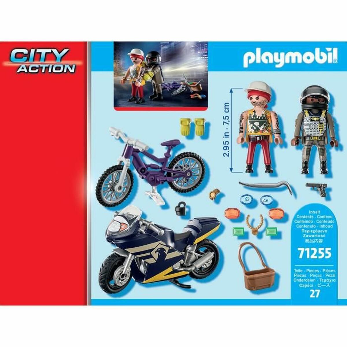 Fordonsspel   Playmobil City Action - Agent and Thief 71255         27 Delar - 3
