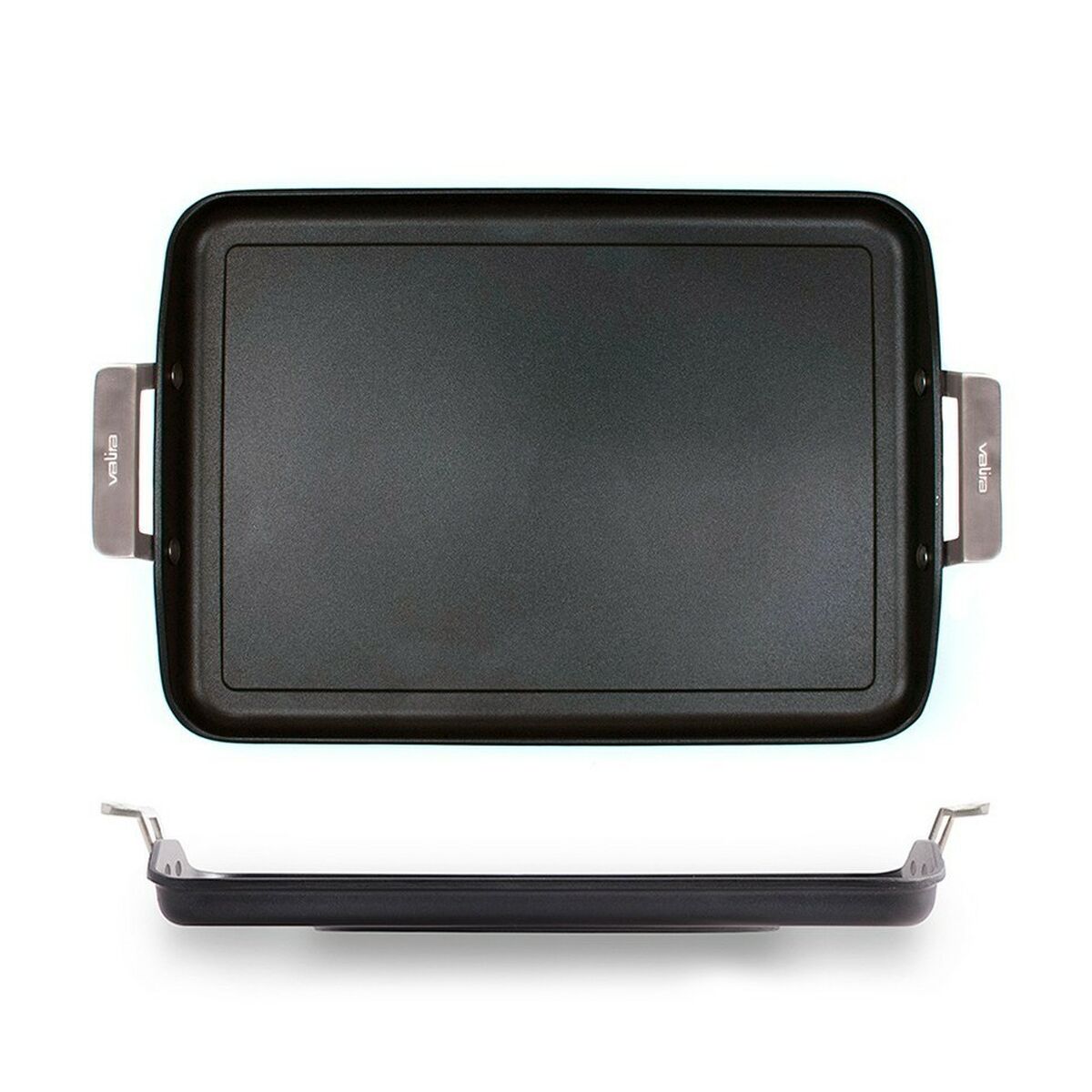 Slät grillplatta Valira 4674/25 Svart Metall
