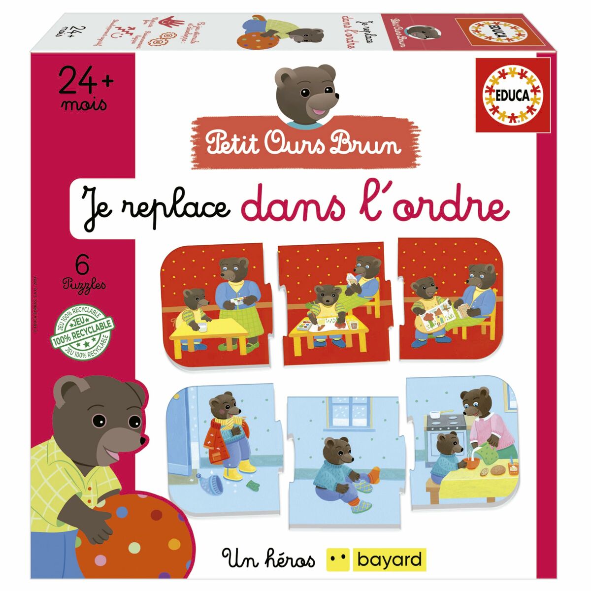 Utbildningsspel Educa Je replace dans l´ordre (FR)