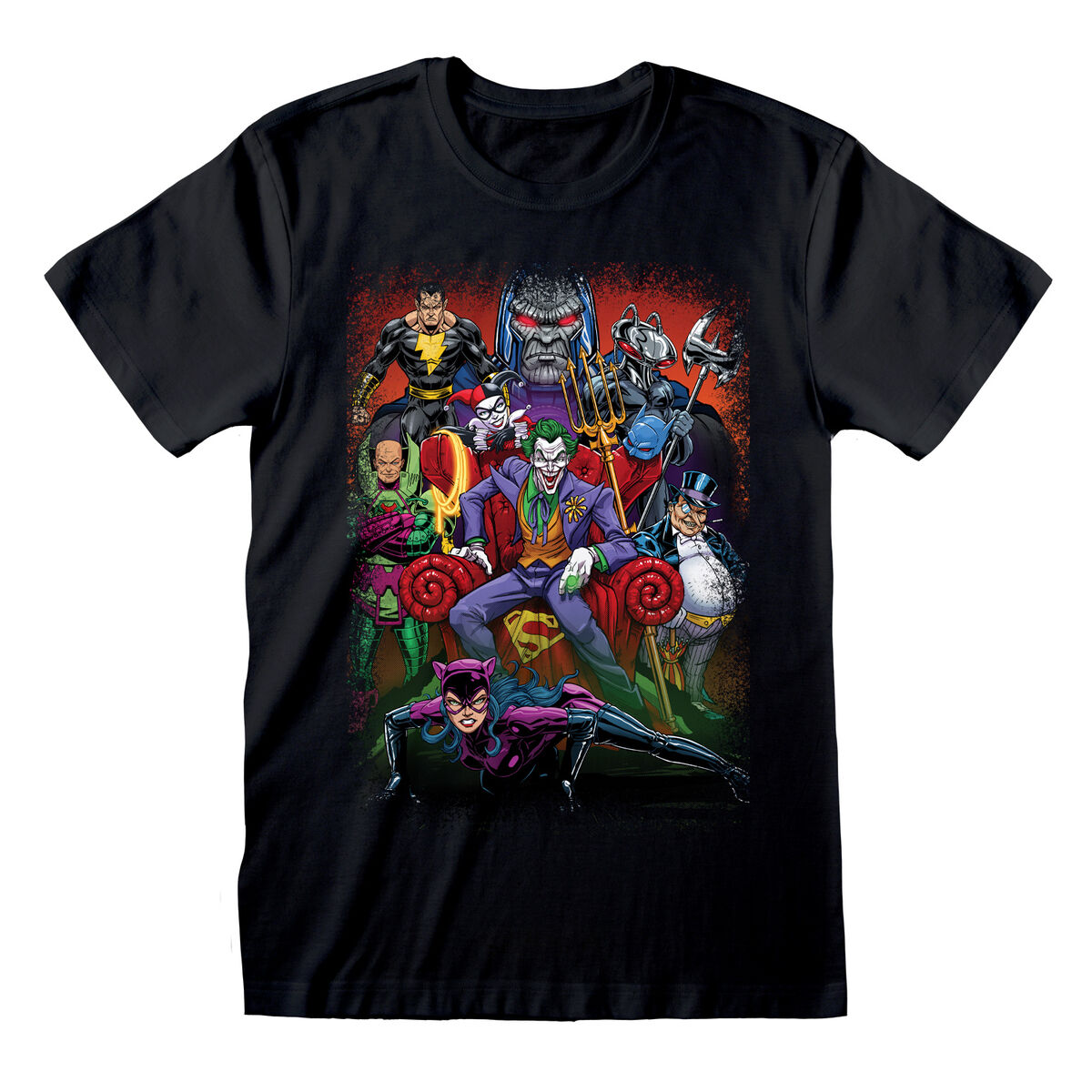 T-shirt med kortärm DC Comics Villains Svart Unisex - 3