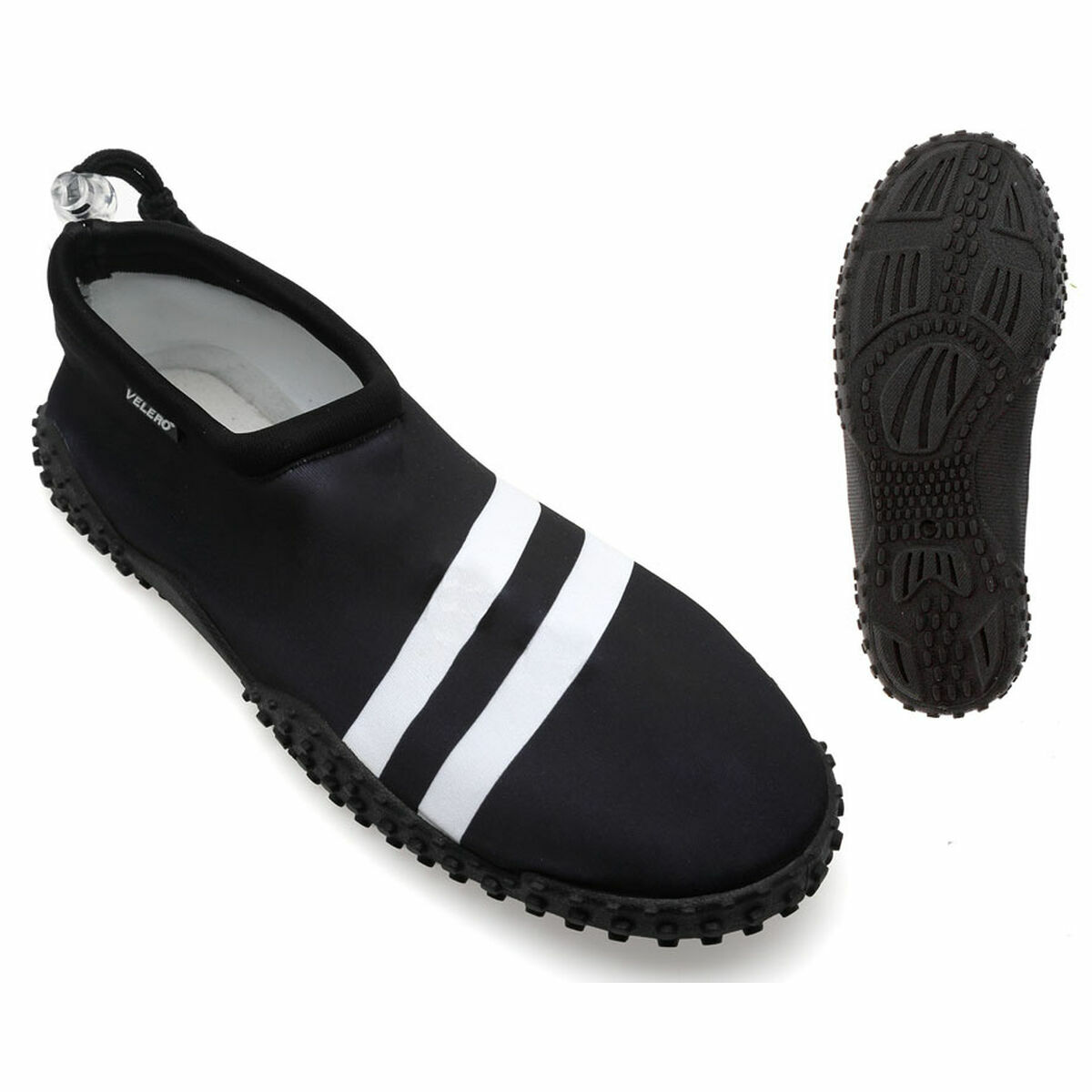 Tofflor Ränder Vuxna, unisex Svart - 4