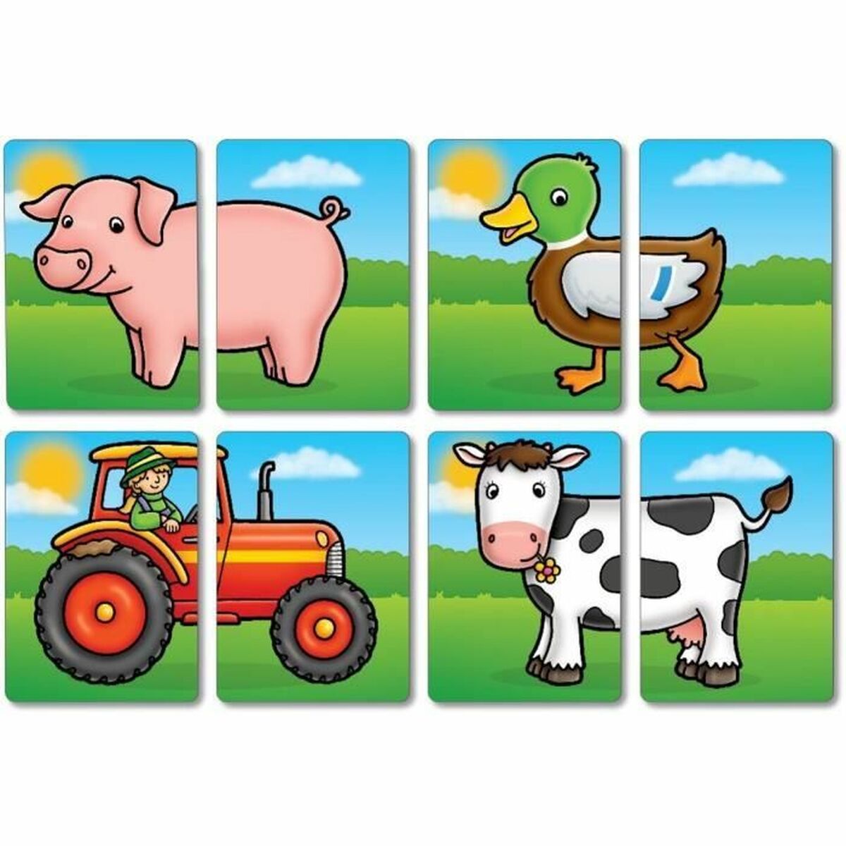 Utbildningsspel Orchard Farmyard Heads & Tails (FR) - 5