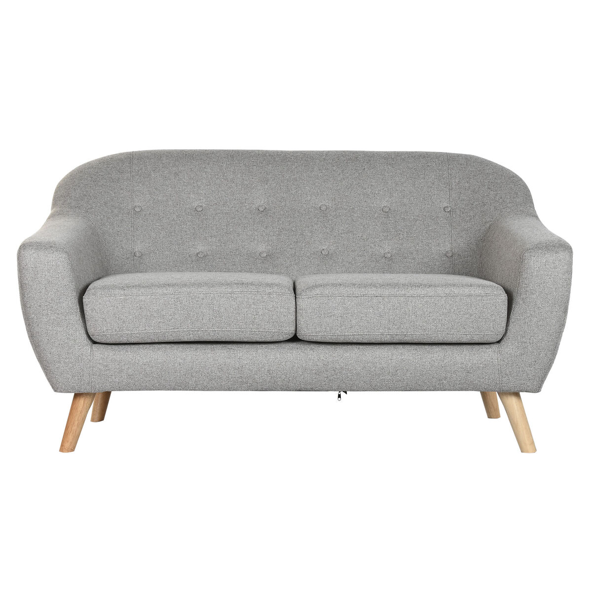 Soffa Home ESPRIT Grå Kräm Naturell Scandi 146 x 84 x 82 cm