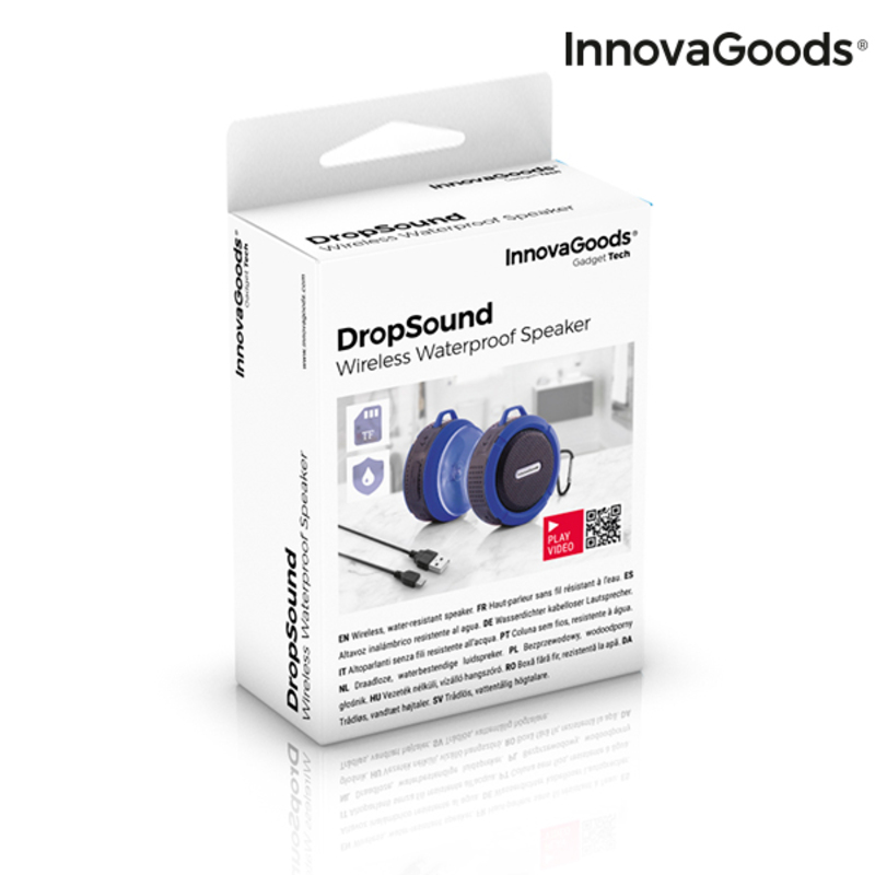 Vattentät bärbar trådlös högtalare DropSound InnovaGoods - 10