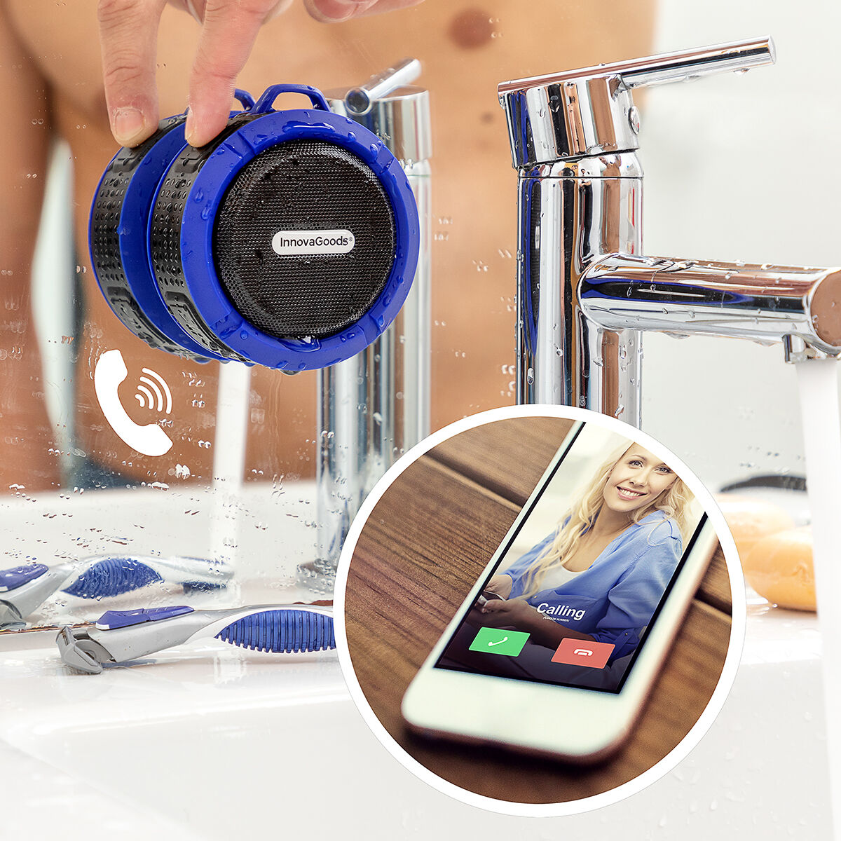 Vattentät bärbar trådlös högtalare DropSound InnovaGoods - 32
