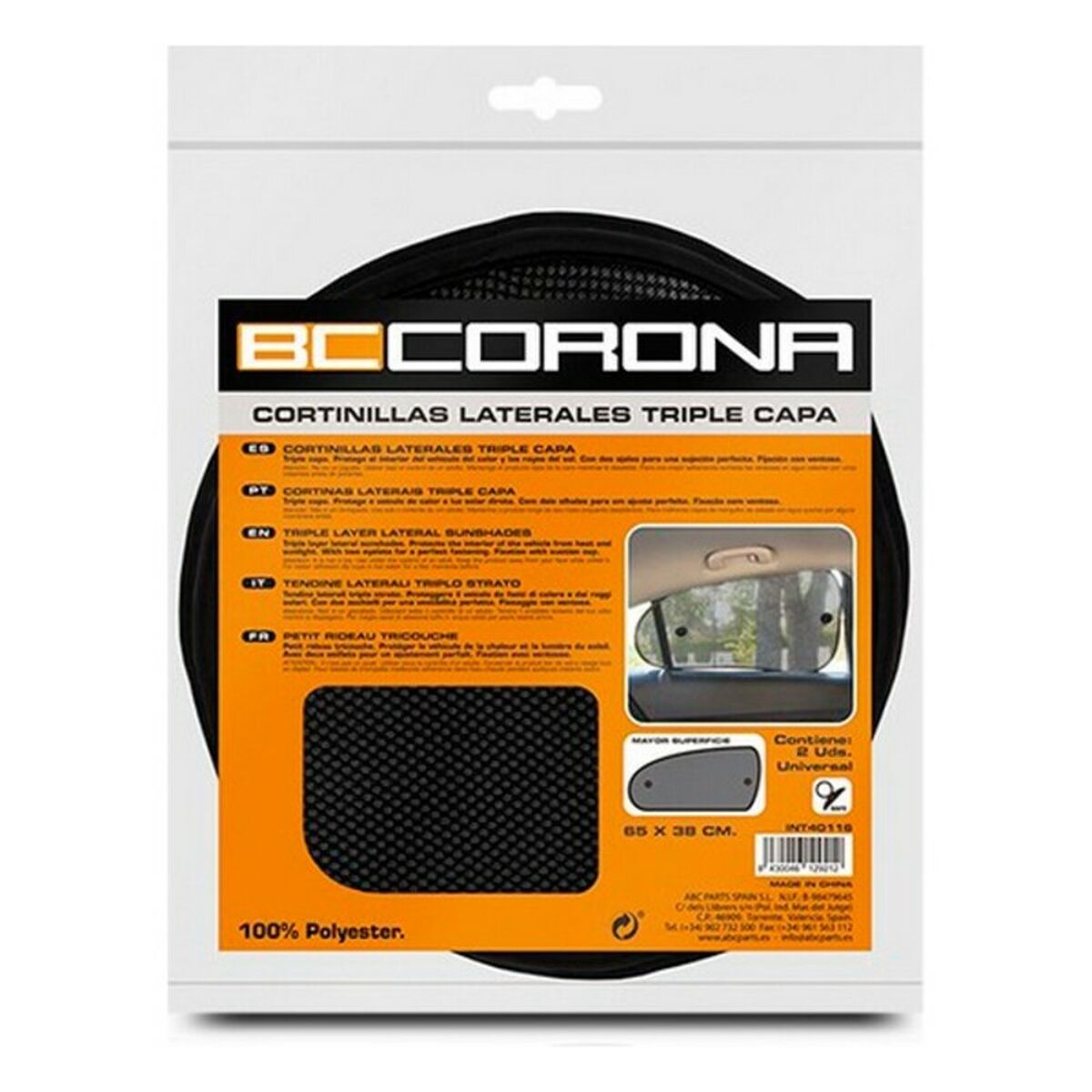 Car shade BC Corona INT40116 (65 x 38 cm)(2 pcs) - 2