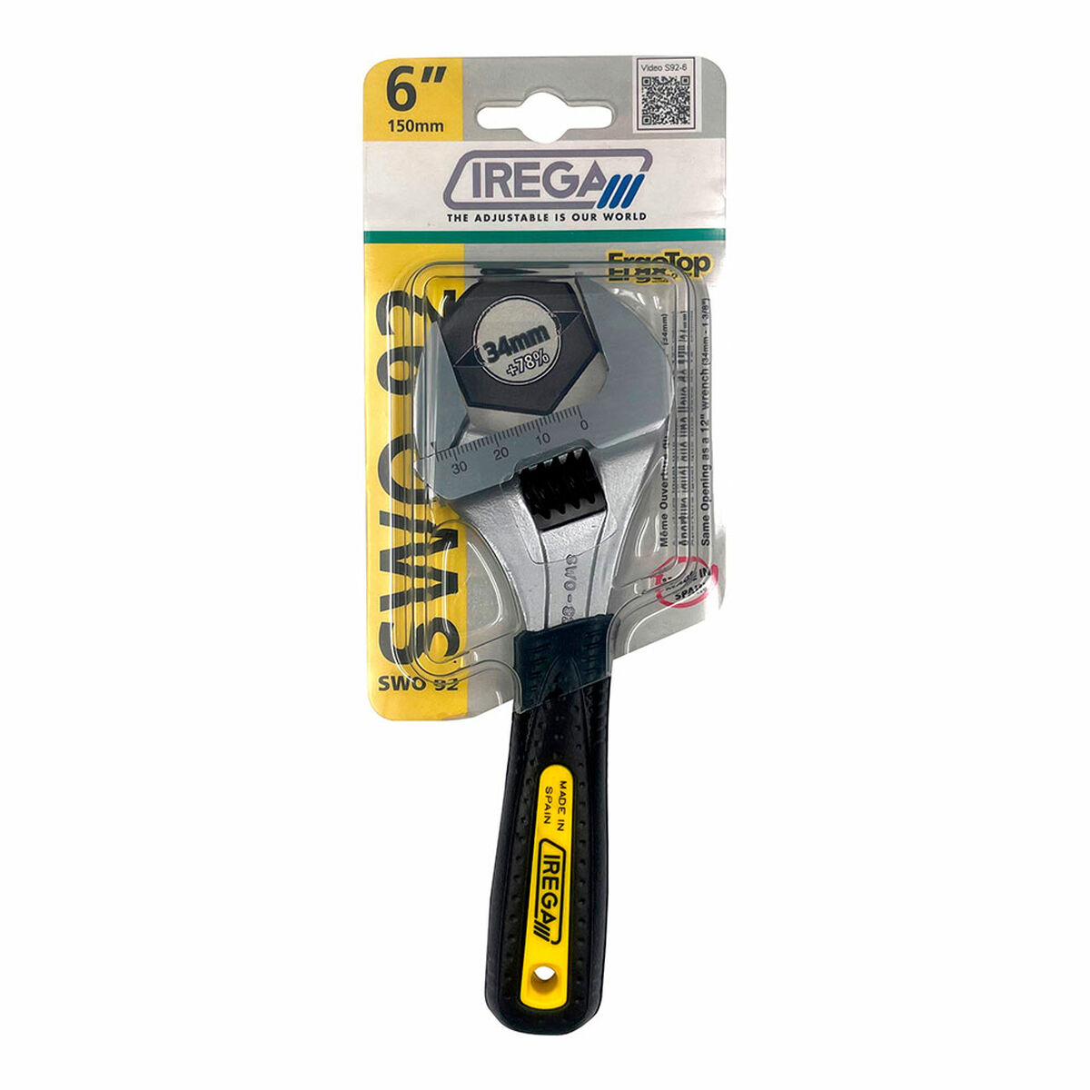 Justerbar skiftnyckel Irega swo 92/cbe 6" - 2