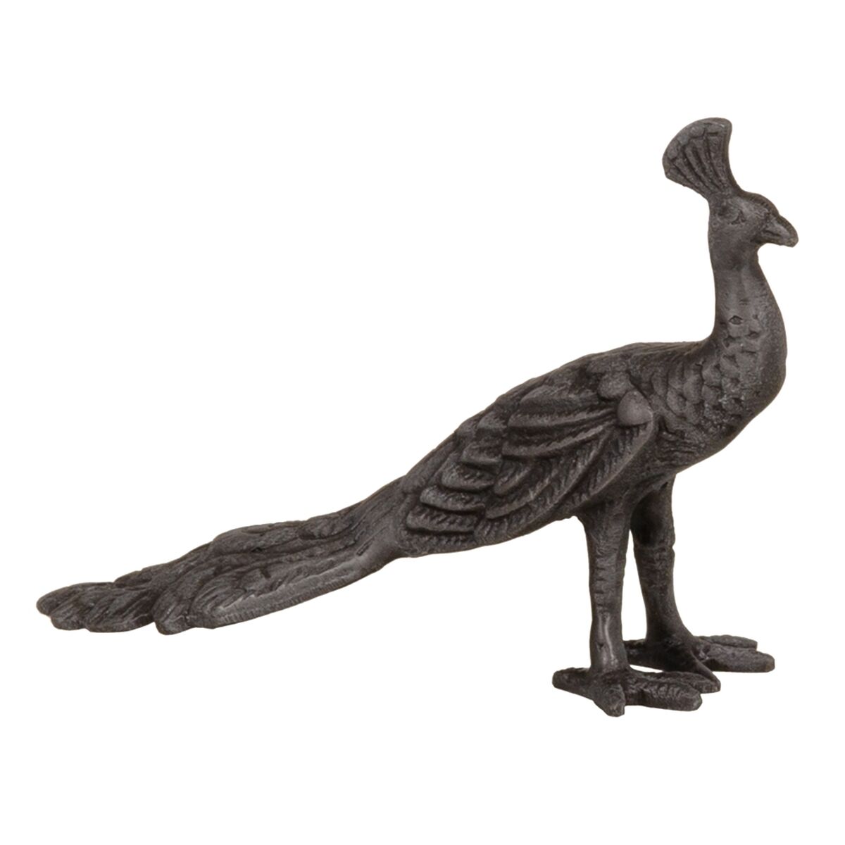 Prydnadsfigur 19 x 6 x 13 cm Grå Påfågel