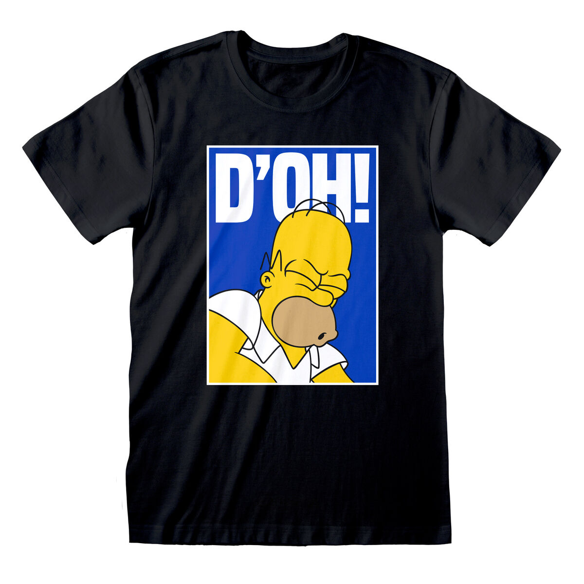 T-shirt med kortärm Unisex The Simpsons Doh Svart