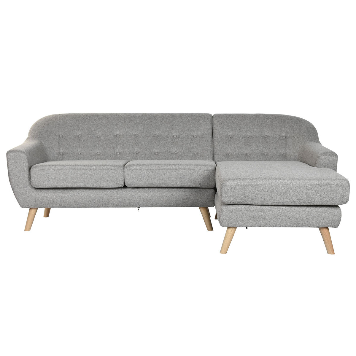 Soffa Home ESPRIT Grå Kräm Scandi 226 x 144 x 84 cm