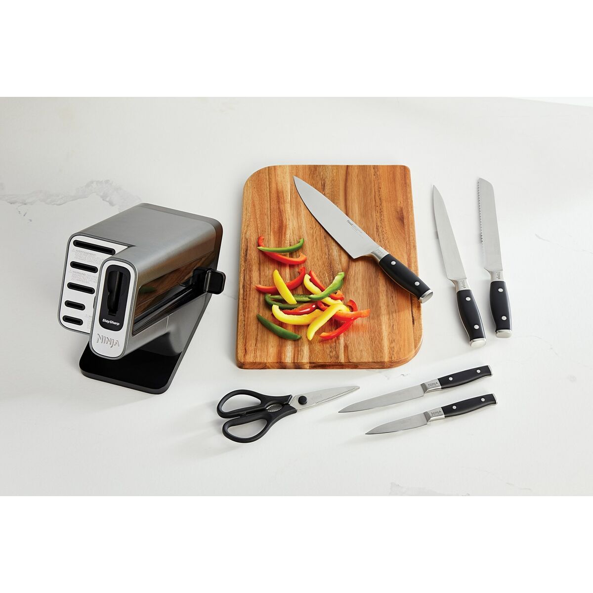 Knivset NINJA K32006EU Svart Silvrig Rostfritt stål