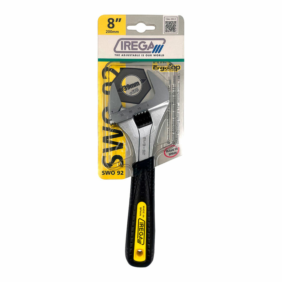 Justerbar skiftnyckel Irega swo 92/cbe 8" - 2