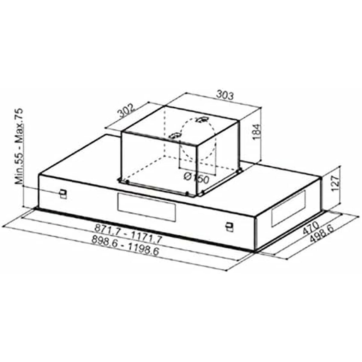 Konventionell fläkt Mepamsa Cielo 740 m³/h 90cm Inox LED Stål - 2