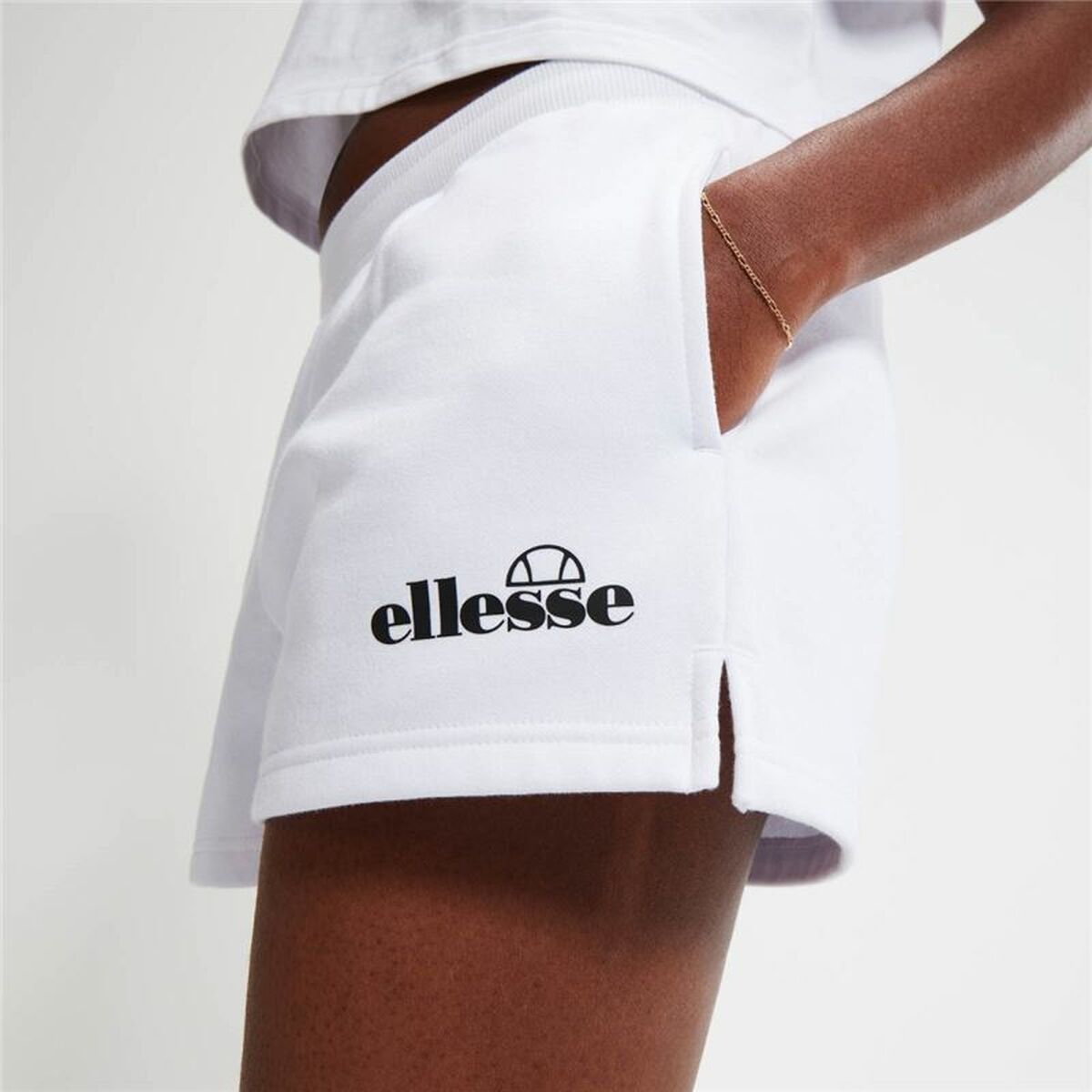 Sportshorts för kvinnor Ellesse Kyrana Loopback Vit - 4