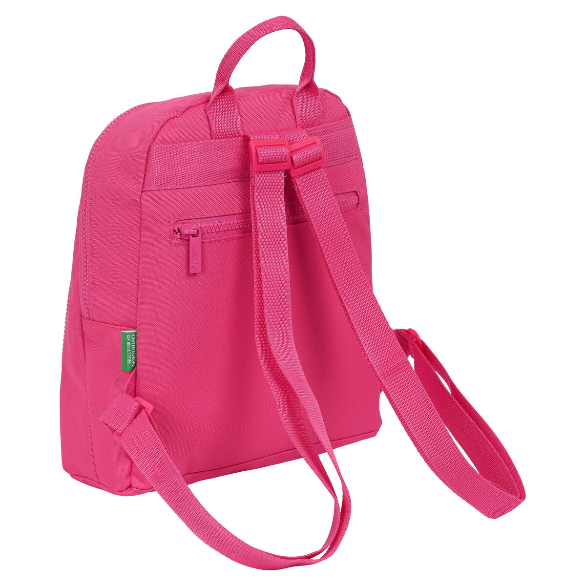 Ryggsäck Casual Benetton Raspberry Fuchsia 13 L - 4