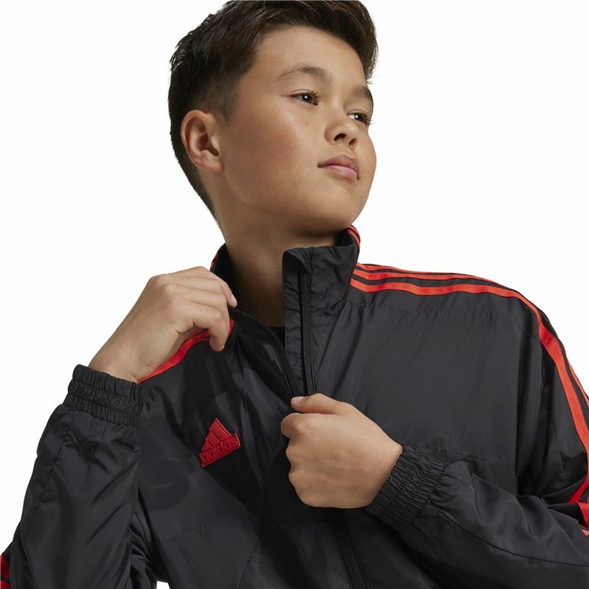 Tröja utan huva Adidas Tiro Woven Tracktop Svart - 3