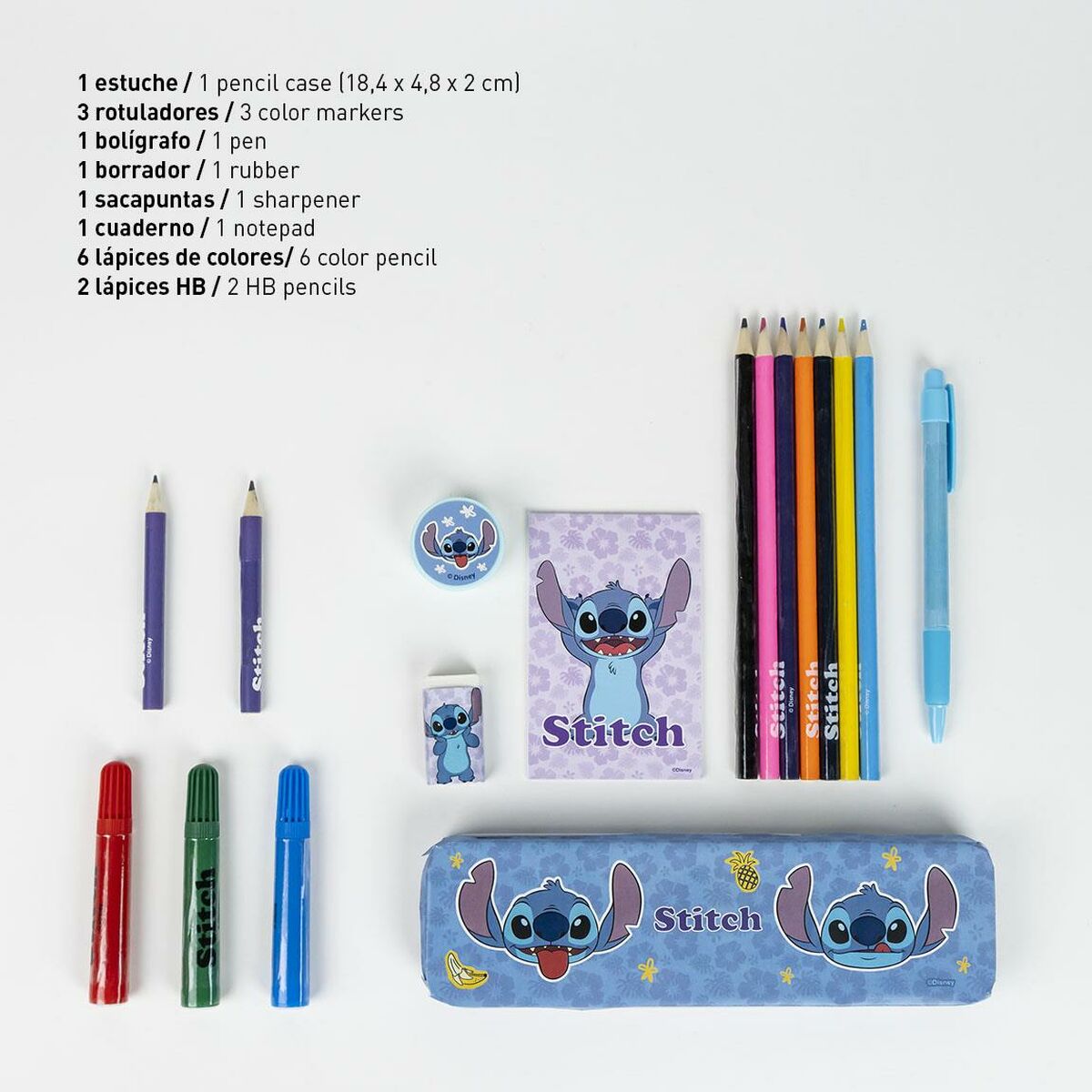 Brevpapper Set Stitch Blå 24 Delar - 4