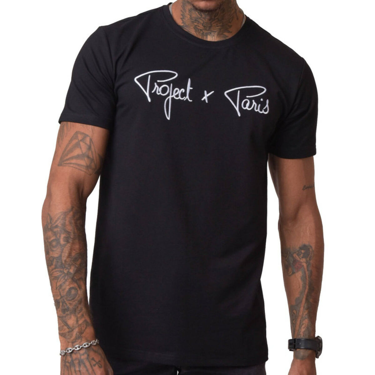 T-shirt med kortärm Herr Project X Paris 1910076 BKW Svart