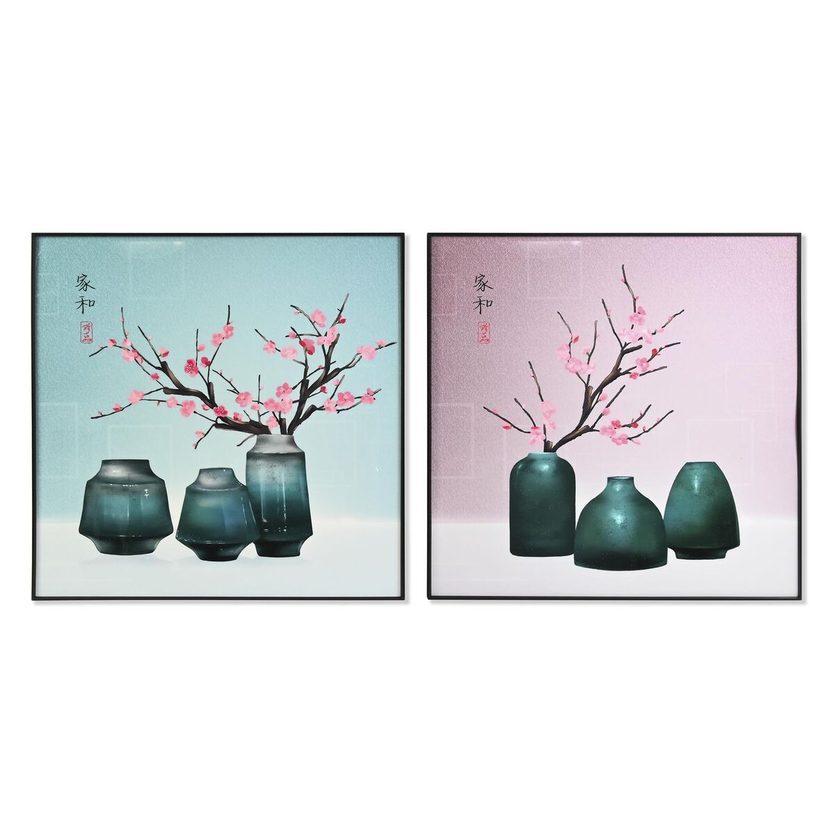 Tavla DKD Home Decor Aluminium Trä MDF 80 x 3 x 80 cm
