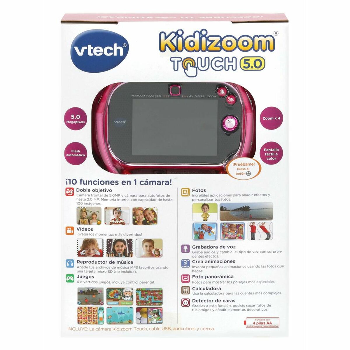 Digitalkamera för barn Vtech Kidizoom Touch 5 Mpx 3,5" - 2