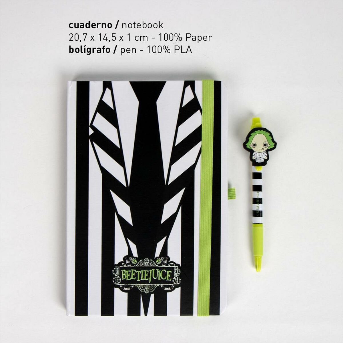 Brevpapper Set Beetlejuice Vit - 5