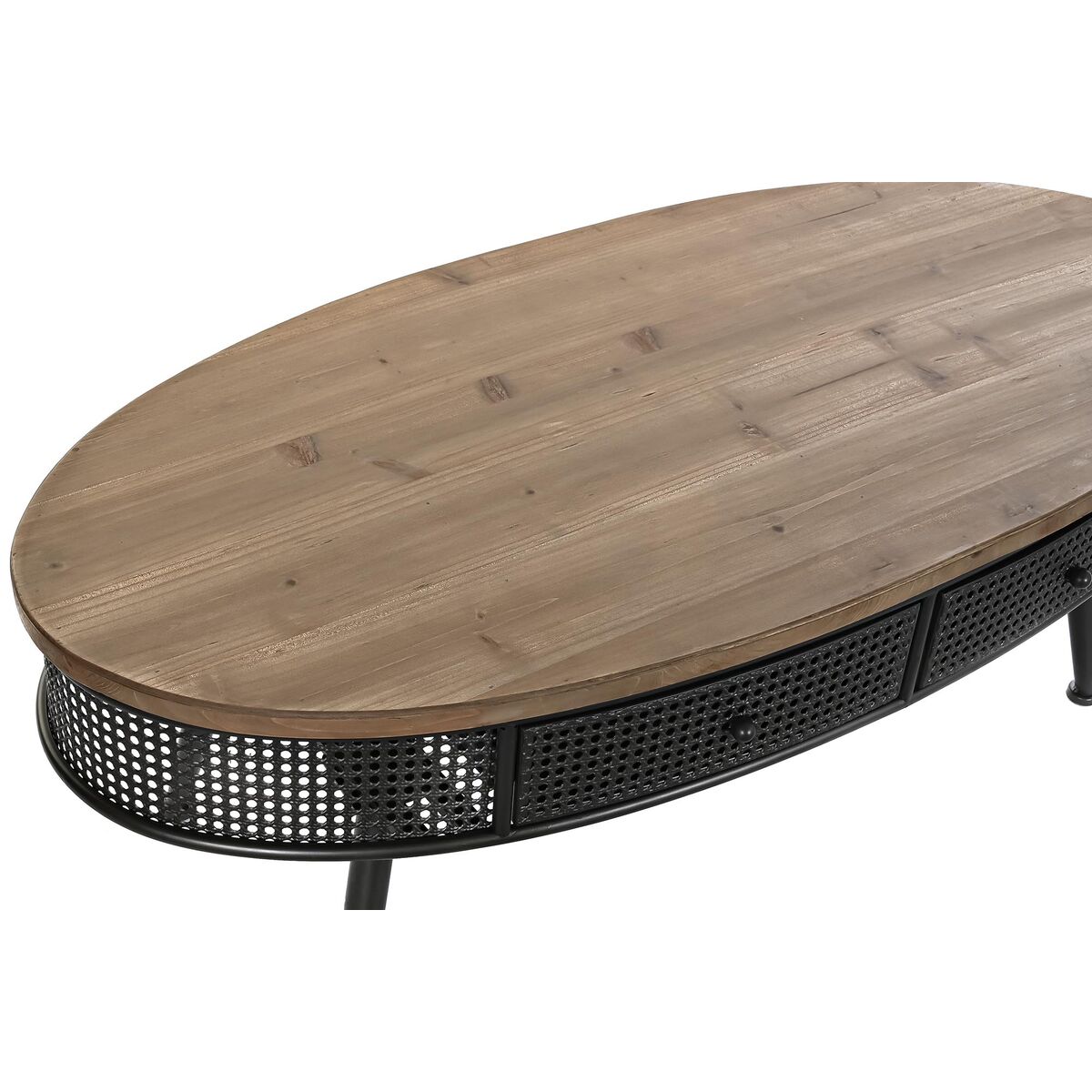 Soffbord DKD Home Decor Brun Svart Metall Gran 120 x 58 x 42 cm - 2