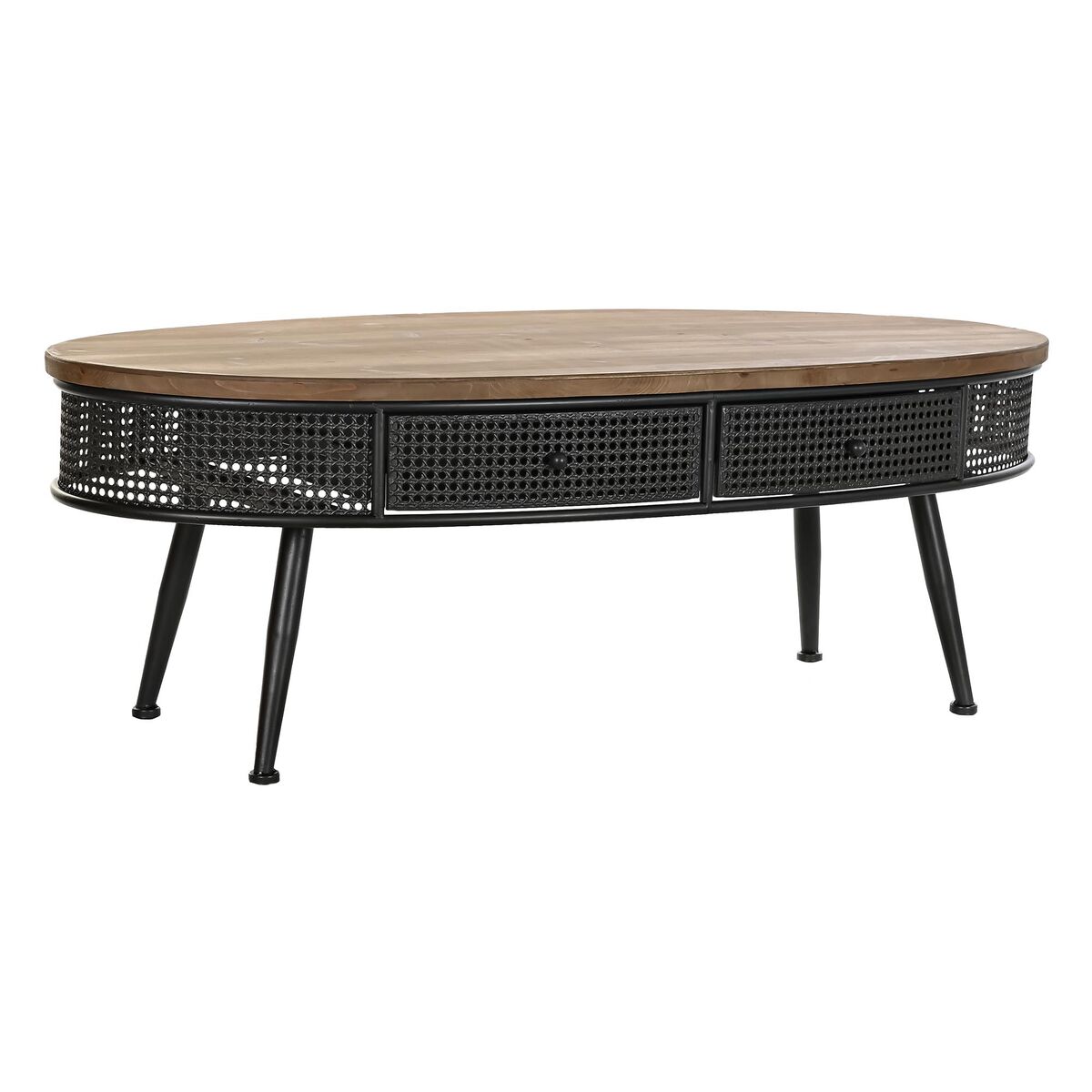 Soffbord DKD Home Decor Brun Svart Metall Gran 120 x 58 x 42 cm - 4