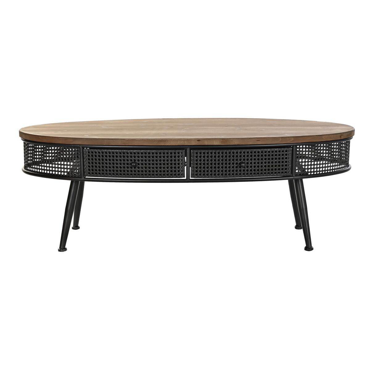 Soffbord DKD Home Decor Brun Svart Metall Gran 120 x 58 x 42 cm - 7