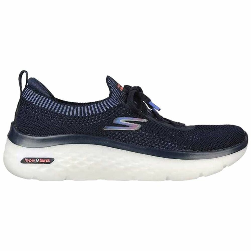 Löparskor, Vuxna Skechers Engineered Flat Knit W Blå Svart - 4