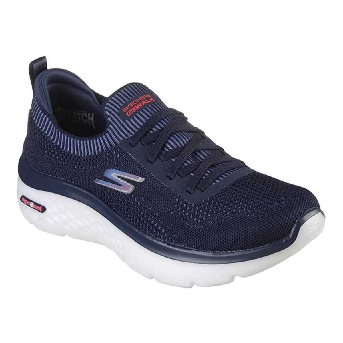 Löparskor, Vuxna Skechers Engineered Flat Knit W Blå Svart - 7