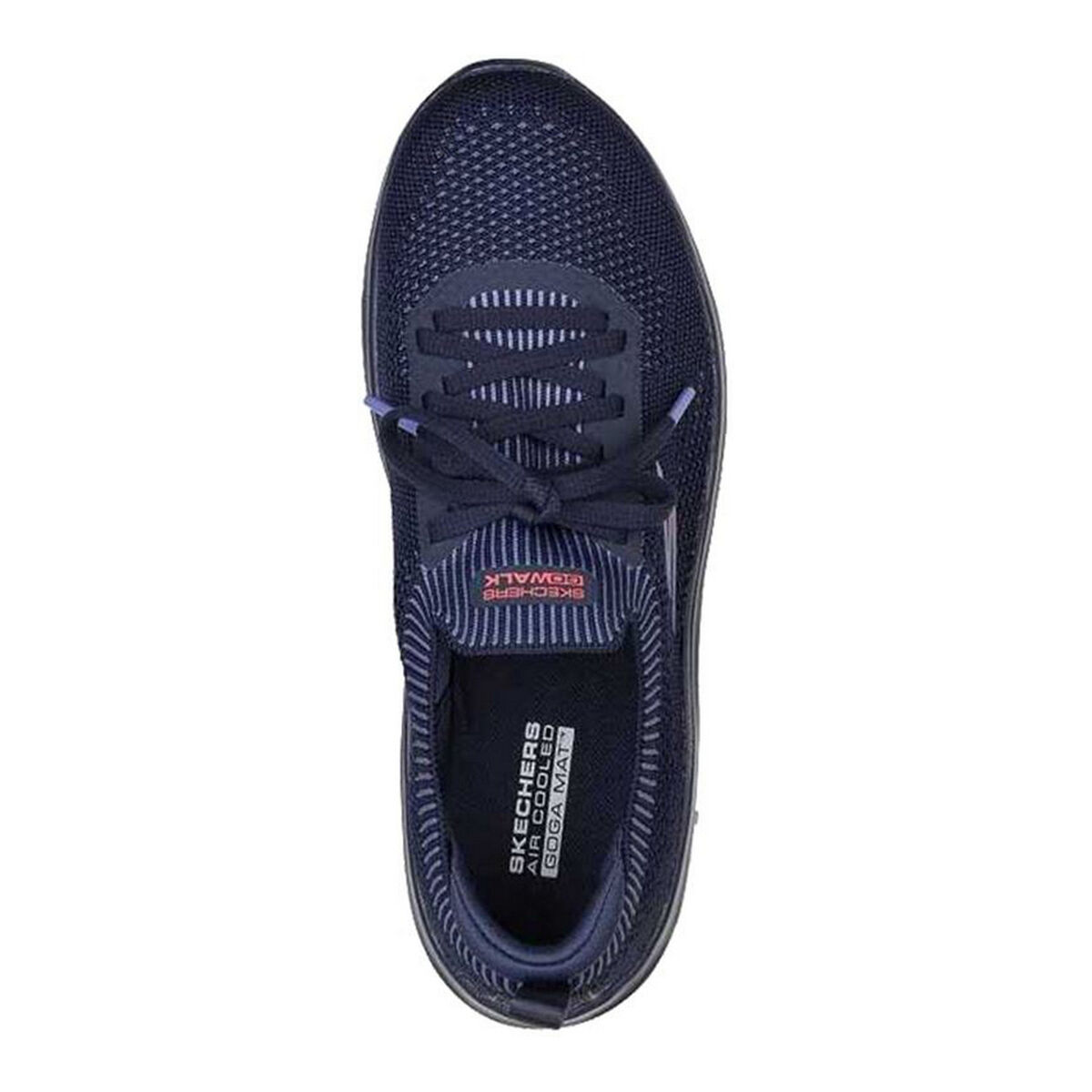 Löparskor, Vuxna Skechers Engineered Flat Knit W Blå Svart - 8