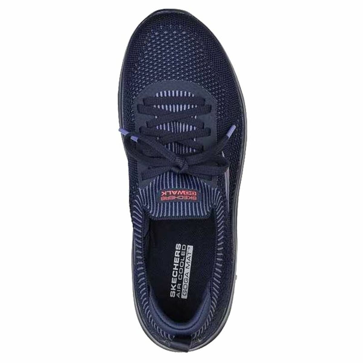Löparskor, Vuxna Skechers Engineered Flat Knit W Blå Svart - 14