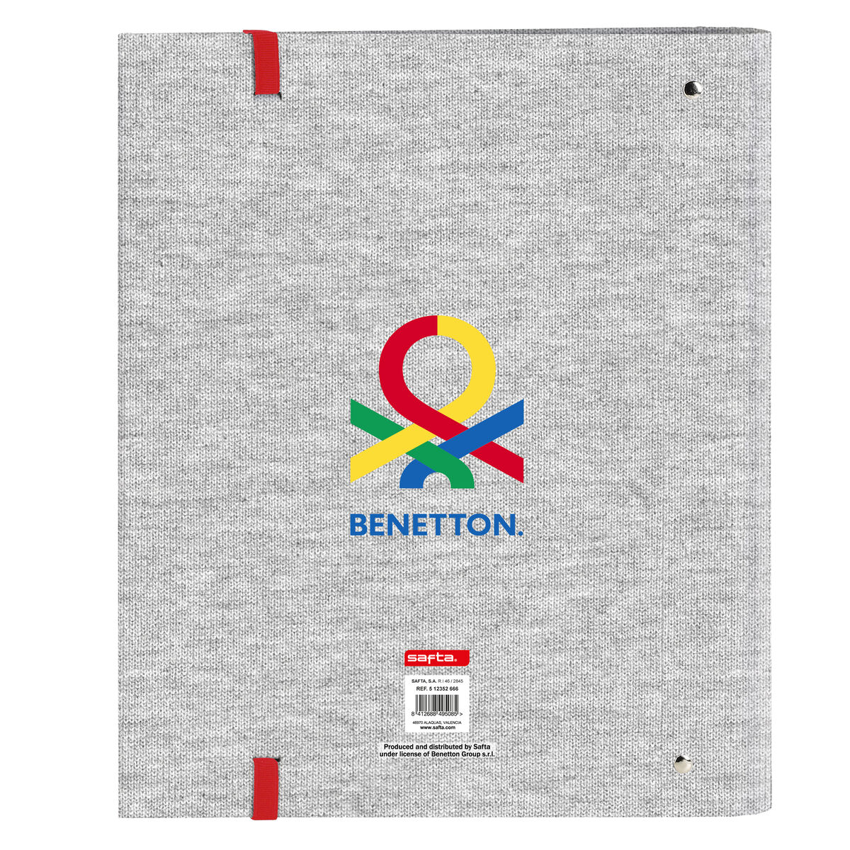 Ringpärm Benetton Pop Grå (27 x 32 x 3.5 cm) - 2