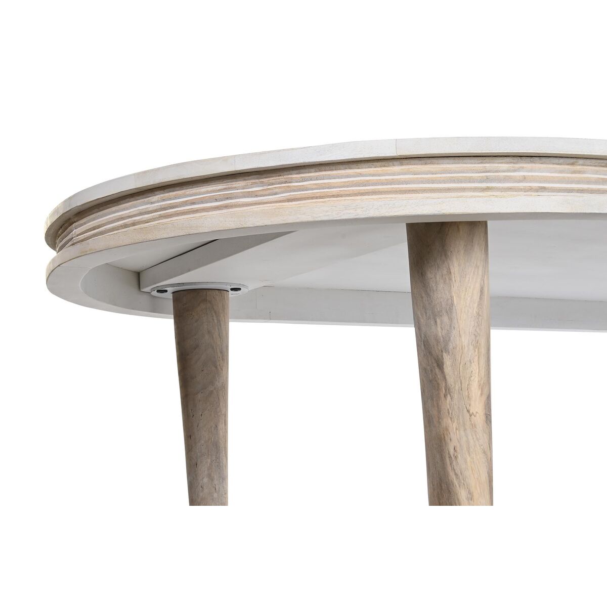 Matsalsbord DKD Home Decor Vit Gyllene Mässing Mangoträ 180 x 90 x 76 cm - 12