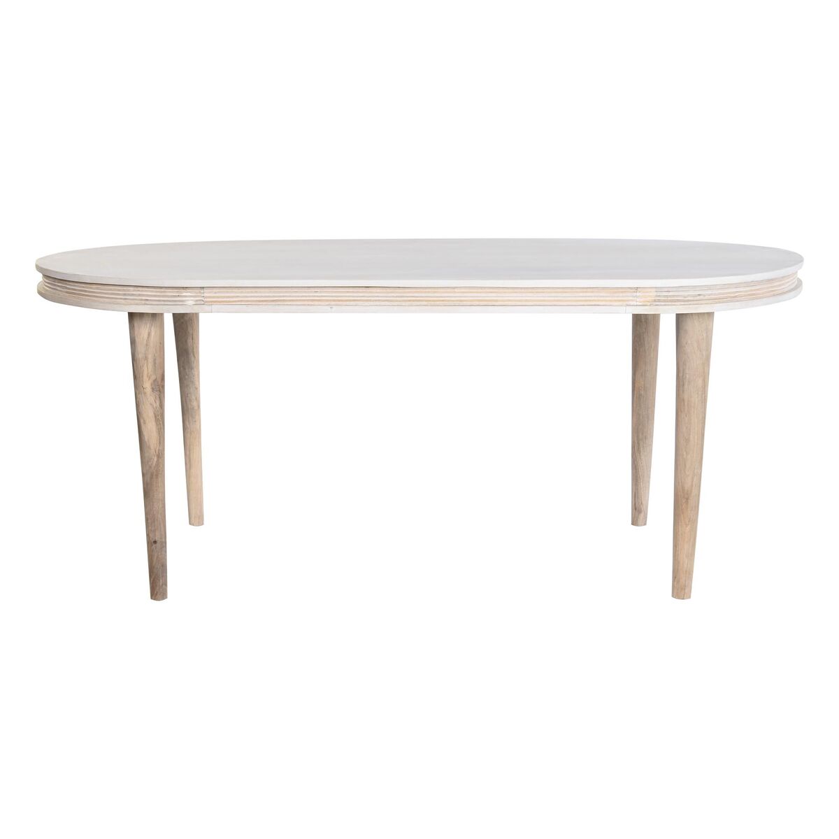 Matsalsbord DKD Home Decor Vit Gyllene Mässing Mangoträ 180 x 90 x 76 cm - 11