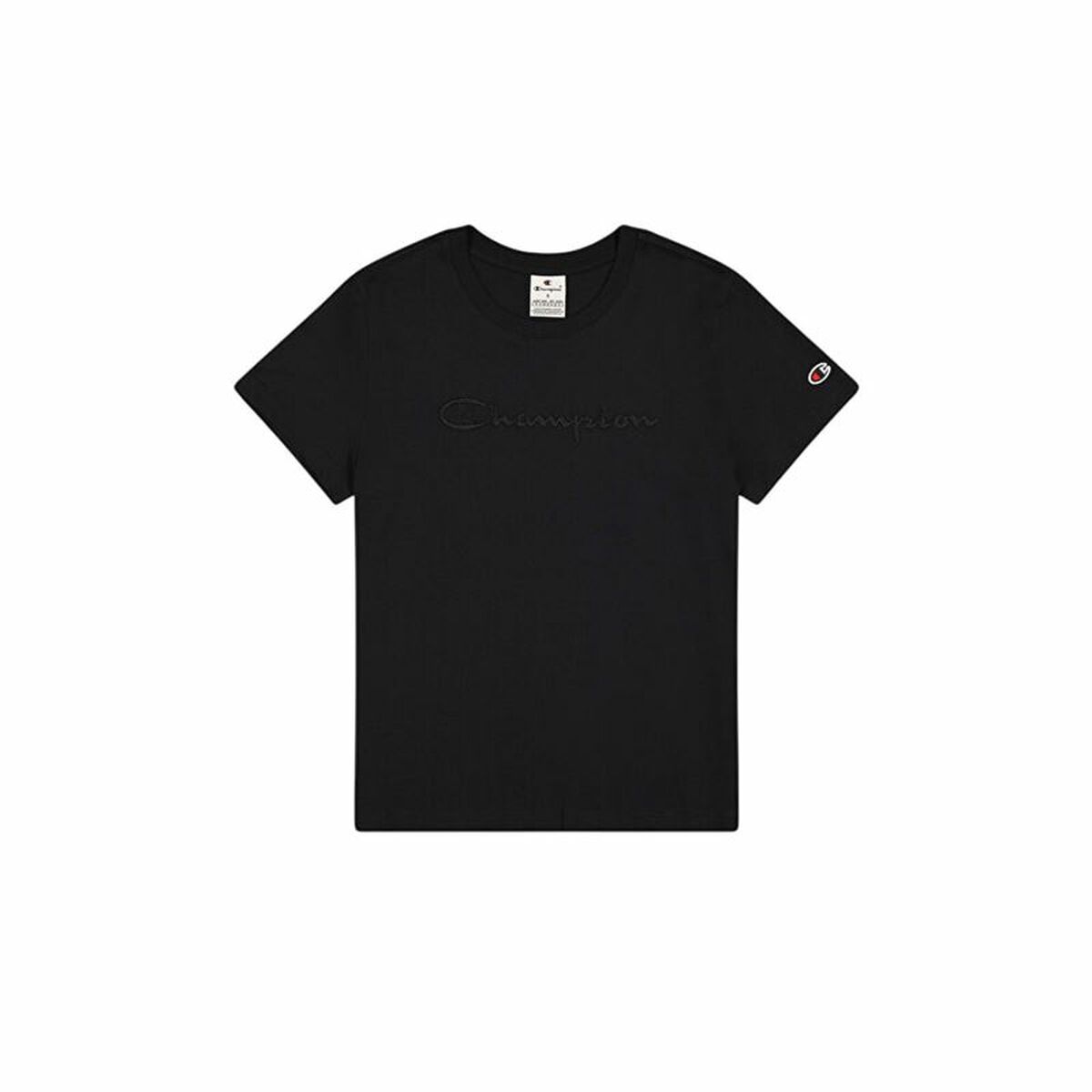 T-shirt med kortärm Dam Champion Champion Crewneck Svart