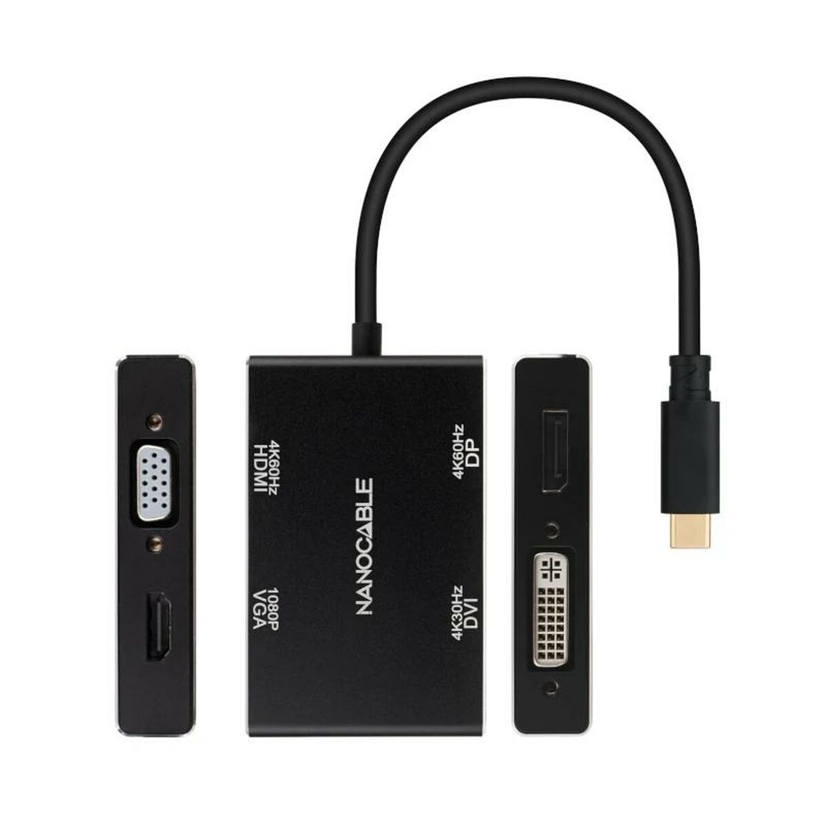 USB-HUB-C NANOCABLE 10.16.4307 Svart - 2