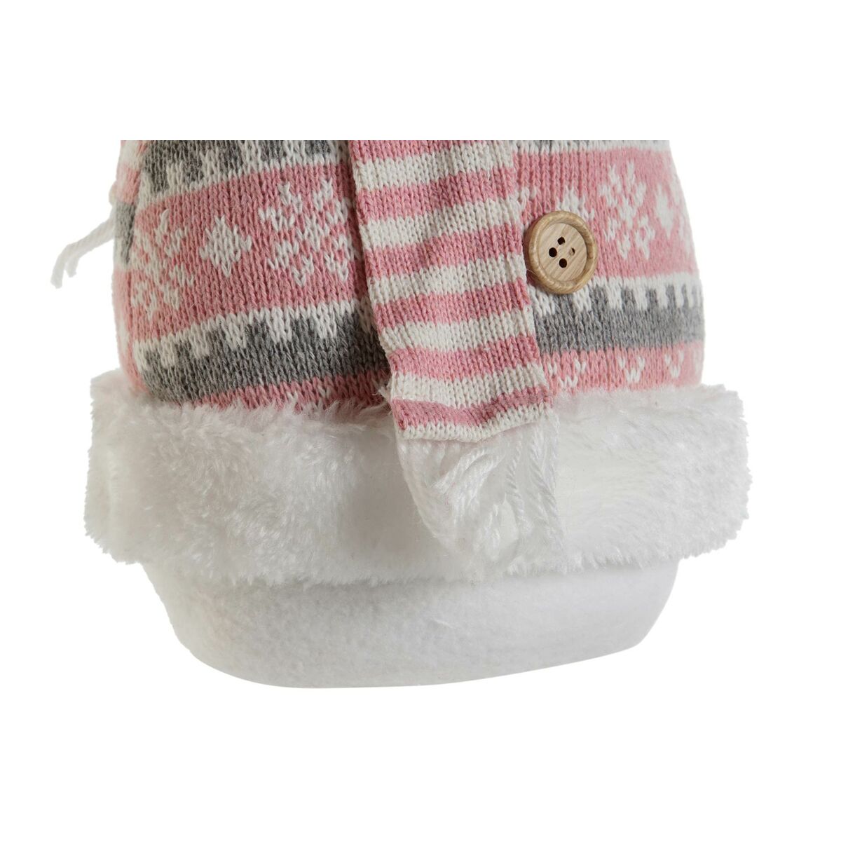 Snögubbe DKD Home Decor Vit Brun Rosa 30 x 16 x 33 cm (2 antal) - 4