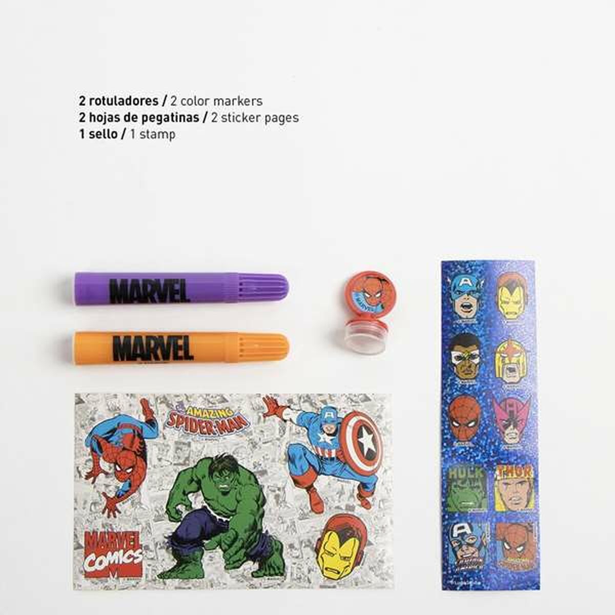 Brevpapper Set Marvel Blå - 5