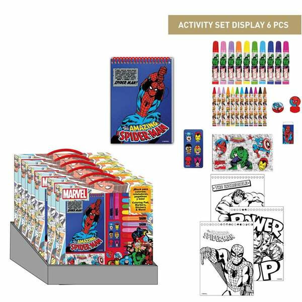 Brevpapper Set Marvel Blå - 8