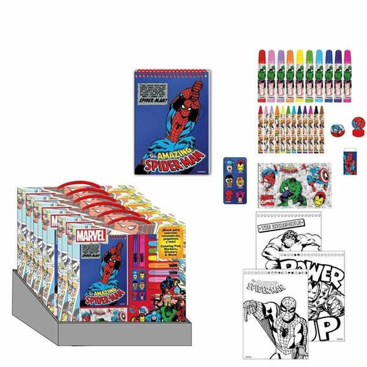 Brevpapper Set Marvel Blå