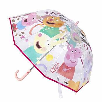 Paraply Peppa Pig Ø 71 cm Transparent