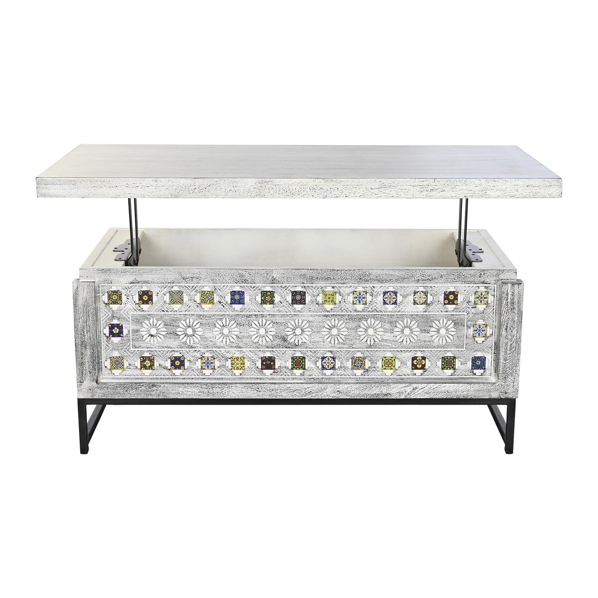 Soffbord DKD Home Decor Metall Mangoträ (116 x 60 x 51 cm) - 7